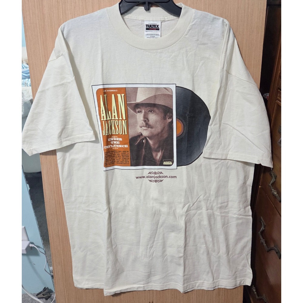 Alan Jackson‎ Under the Influence Vintage Country Music T Shirt XL 100% Cotton